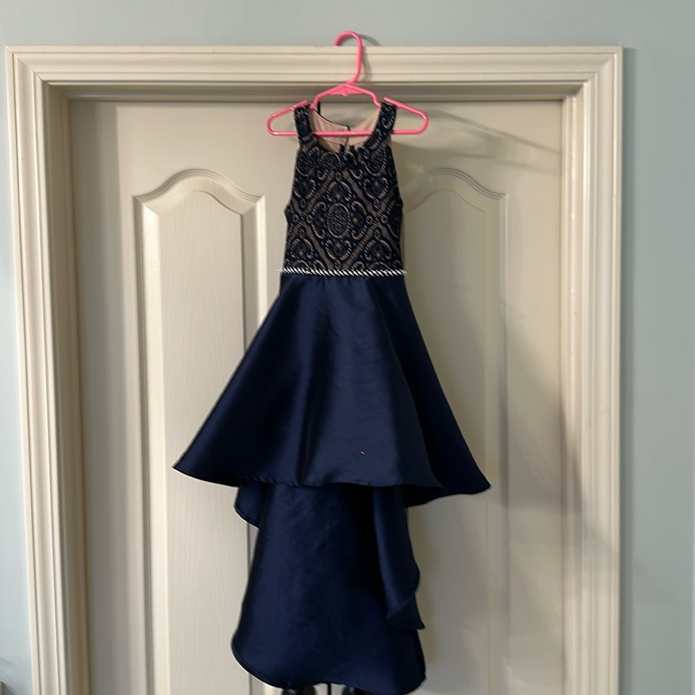 Kids party/wedding dress; navy; size 7